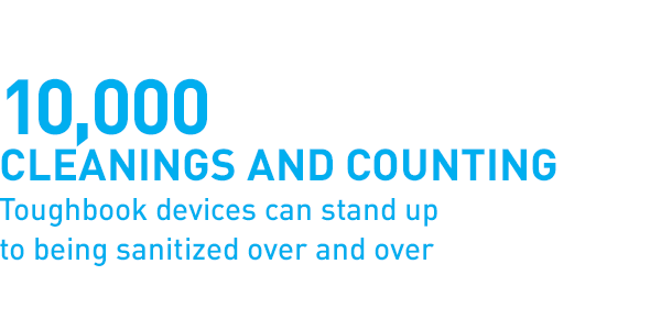 10,000 cleaning and counting Toughbook devices can stand up to being sanitized over and over