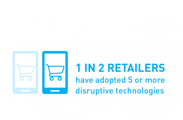 1 in 2 retailers have adopted 5 or more disruptive technologies