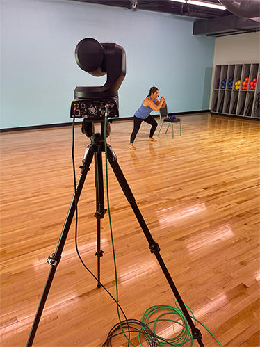 Greater Wichita YMCA online fitness class video filming