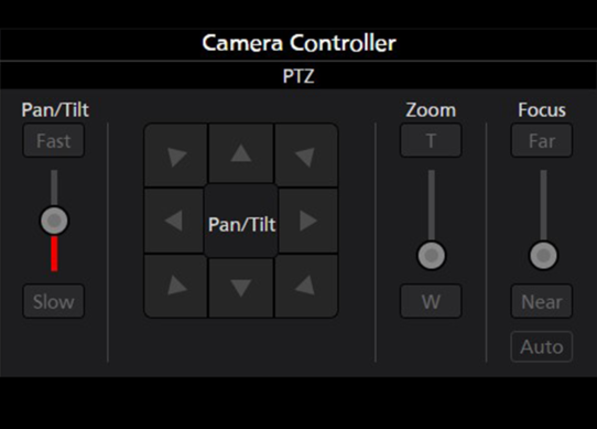 Panasonic PTZ Camera Controller Software for Pan Tilt Zoom Focus AF Robotic Camera Control Settings