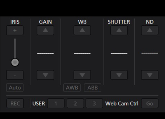 PTZ Camera Control Center Software for Iris Gain White Balance Shutter ND Filter Settings and Operation