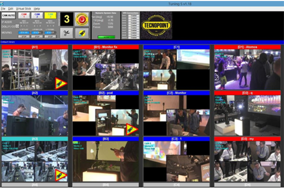 tecnopoint and panasonic ptz camera preset thumbnails using Tuning S software