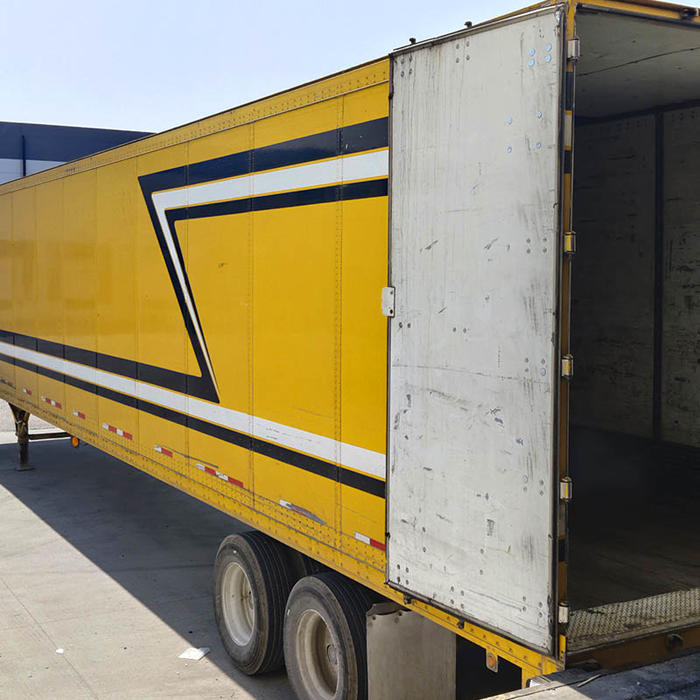 a truck prepares for loading